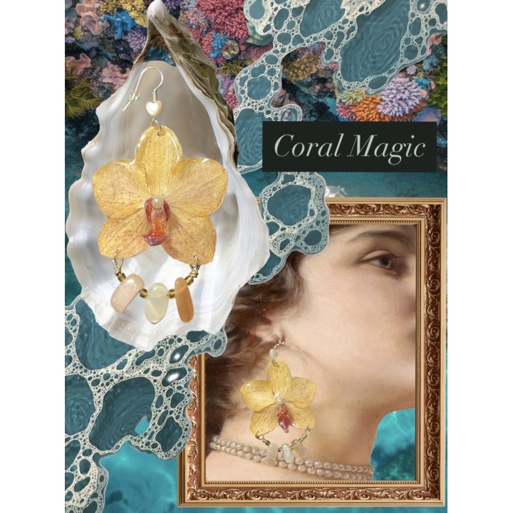 𝐶𝑜𝑟𝑎𝑙 𝑀𝑎𝑔𝑖𝑐 - Orchid Earrings